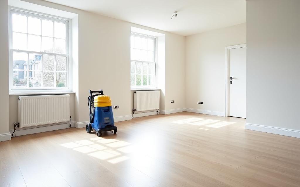 Move-out cleaning on a newly renovated Edinburgh flat