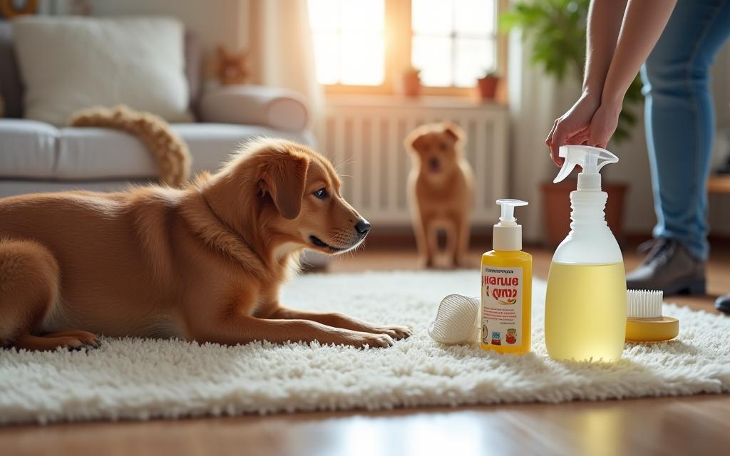 Pet-friendly non-toxic cleaning removing dog hair and odor